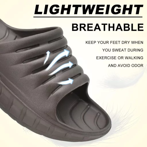 KuaiLu Férfi Ortopéd Papucs Talpfájdalom Ellen - Könnyű Nyitott Orrú Sport Szandál Nyári Strand Fürdőzéshez