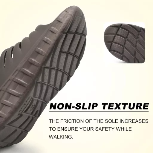 KuaiLu Férfi Ortopéd Papucs Talpfájdalom Ellen - Könnyű Nyitott Orrú Sport Szandál Nyári Strand Fürdőzéshez