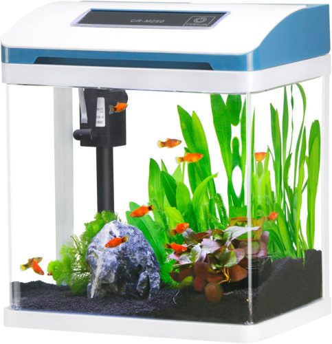 Nano akvárium szett 7,5L - Öntisztító szűrő, LED világítás, Betta halaknak