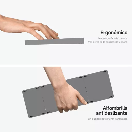 Tastatură portabilă pliabilă fără fir BRIMFORD cu layout spaniol