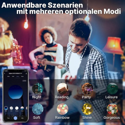 MOES ZigBee GU10 RGB Okos Izzó - Színes, Fényerőszabályozható, 5W, Alexa és Google Kompatibilis, Hangvezérelhető, Zene Szinkronizálás