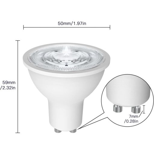 MOES ZigBee GU10 RGB Okos Izzó - Színes, Fényerőszabályozható, 5W, Alexa és Google Kompatibilis, Hangvezérelhető, Zene Szinkronizálás