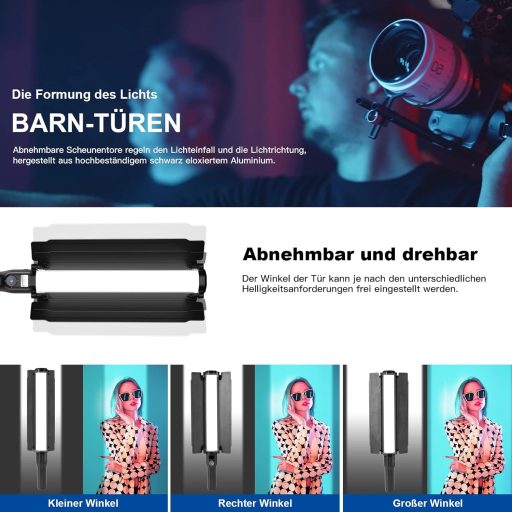 VILTROX H18 RGB LED lámpa stick 2800-6800K dimmer tripod állvánnyal YouTube TikTok streaming