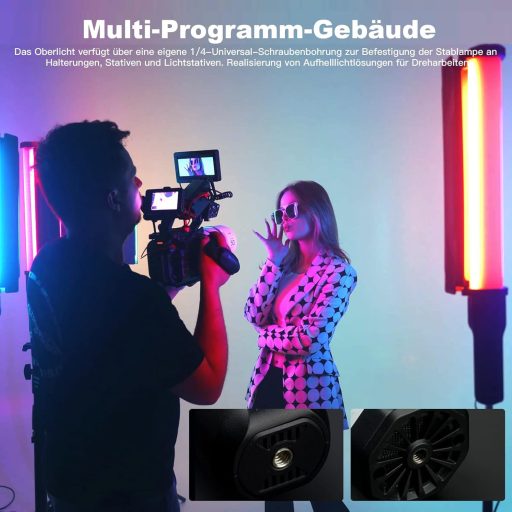 VILTROX H18 RGB LED lámpa stick 2800-6800K dimmer tripod állvánnyal YouTube TikTok streaming