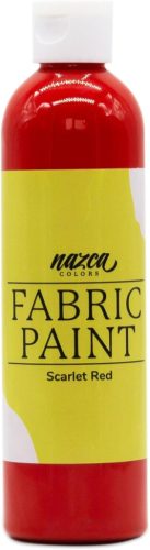Nazca Colors Vopsea Textilă Roșie 250ml - Pentru Vopsirea Hainelor, Tricourilor, Genților, Pantofilor - Vopsea Textilă Lavabilă cu Acoperire Excelentă, Adecvată și pentru Piele