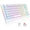 TECURS Wireless Mechanikus Gamer Billentyűzet 80% TKL QWERTZ Piros Switch RGB