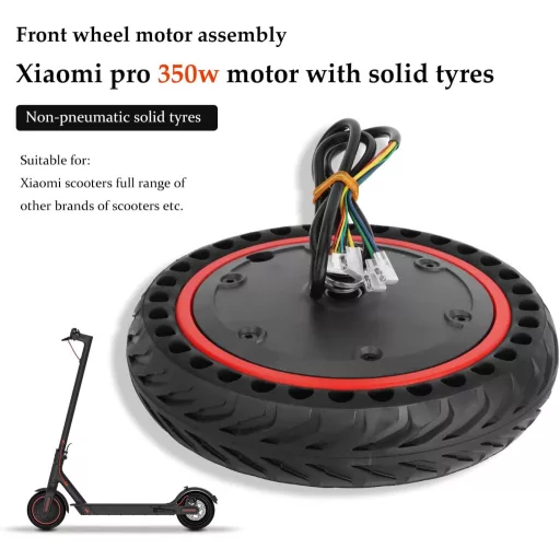 Yungeln 36V 350W Motor pre elektrickú kolobežku s plnou pneumatikou - Kompatibilný náhradný diel pre kolobežky Xiaomi 1S M365 Pro/Pro2/Mi3
