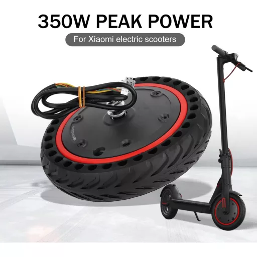 Yungeln 36V 350W Elektromos Roller Motor Tömör Gumiabroncsos Kerékkel - Xiaomi 1S M365 Pro/Pro2/Mi3 Rollerekkel Kompatibilis Alkatrész