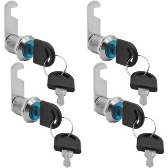   KtbeYTi 4 darabos 25mm biztonsági postaláda zár, fiók kam zár 8 kulccsal