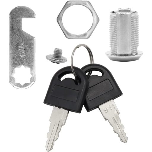 KtbeYTi 4 darabos 25mm biztonsági postaláda zár, fiók kam zár 8 kulccsal