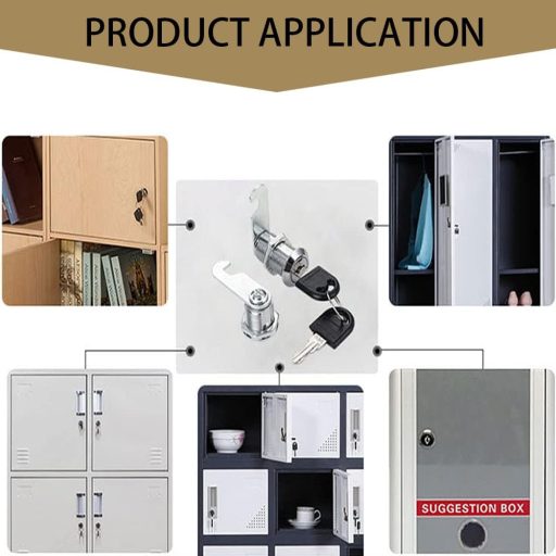 KtbeYTi 4 darabos 25mm biztonsági postaláda zár, fiók kam zár 8 kulccsal