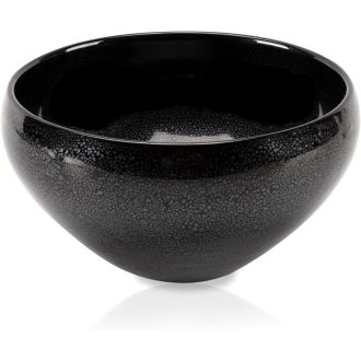   Keramická miska na holenie Linkidea, čierna, ručne vyrobená na mydlo na mokré holenie