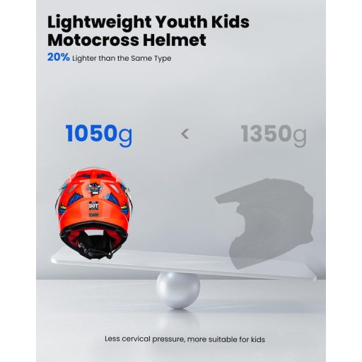 ILM Fullface MTB Motocross Sisak Gyerek Kerékpár Downhill Quad Enduro ECE22.06