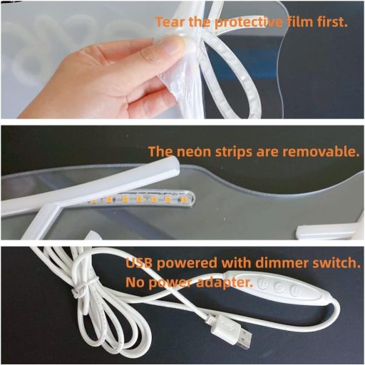 Nordstylee LED Neon „Băiat sau Fată” Albastru-Roz Decor Non-Binar Recuzită Petrecere Baby Shower