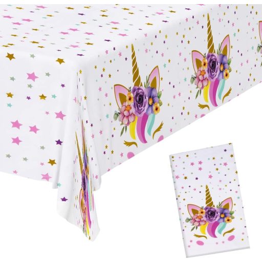 OSDUE Jednorog Stolnjak - Vodootporni PVC Dekoracija za zabave za djecu, rođendane, proslave rođenja djeteta - Otporan na mrlje, lako se čisti