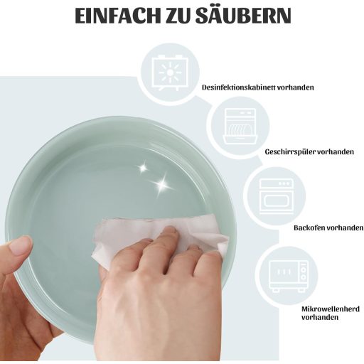 SPUNKYJUNKY 15° Bol Ceramic Înclinat cu Suport de Lemn, pentru Câini și Pisici, 2x850ml, Verde Morandi