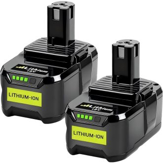   Bonadget 2x 18V 5.5Ah Lítium Akkumulátor Ryobi P108 P107 P122 P104 Szerszámokhoz