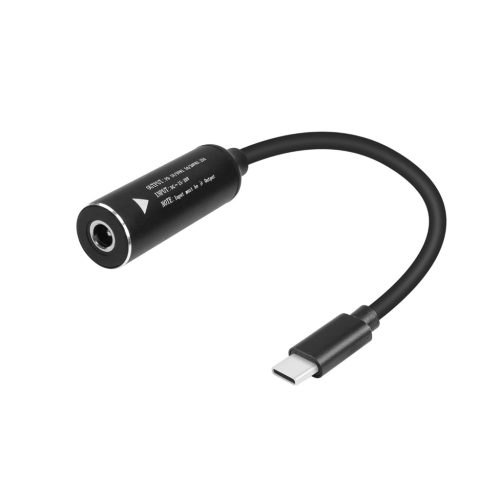 GINTOOYUN 65W PD Töltőkábel DC 4.0x1.7mm - USB-C Átalakító Laptopokhoz, Telefonokhoz, Tabletekhez, 18cm Fekete Univerzális Adapter