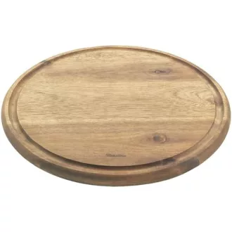   Metaltex Kerek Akáciafa Vágódeszka Gyümölcslé Csatornával 24 cm
