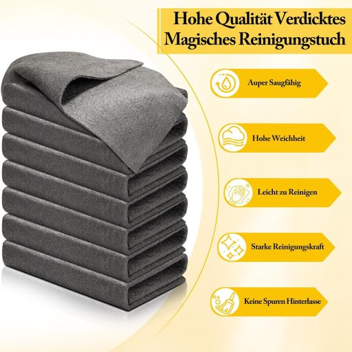 VEVOQIM 15 db vastagított mikroszálas tisztítókendő autóhoz, konyhához, üveghez