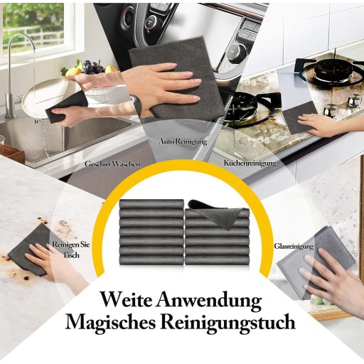 VEVOQIM 15 db vastagított mikroszálas tisztítókendő autóhoz, konyhához, üveghez