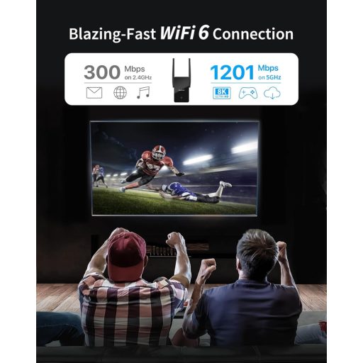 BrosTrend AX1500 WiFi 6 pojačalo Dual Band 1500Mbps Gigabit LAN priključak