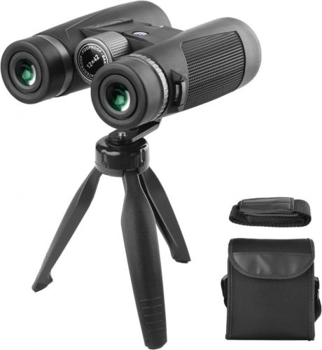 Binoclu Verde Bestrip 12x42 pentru Vânătoare și Observarea Păsărilor