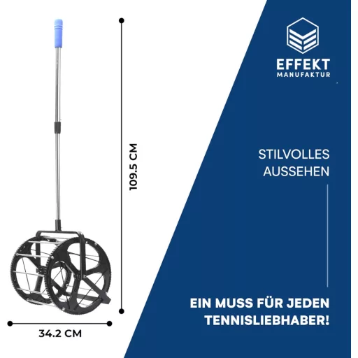 Effekt Manufaktur teniszlabda gyűjtő 50+ labdához teleszkópos fém rúddal