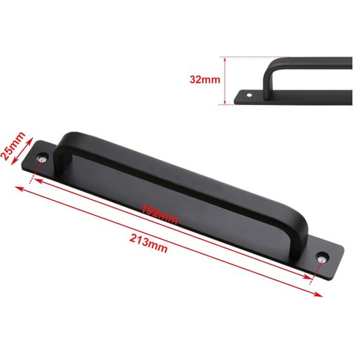 Yoaeyok 213mm Fekete Alumínium Csúszóajtó Fogantyú Pár Garázs Kapu Bútor