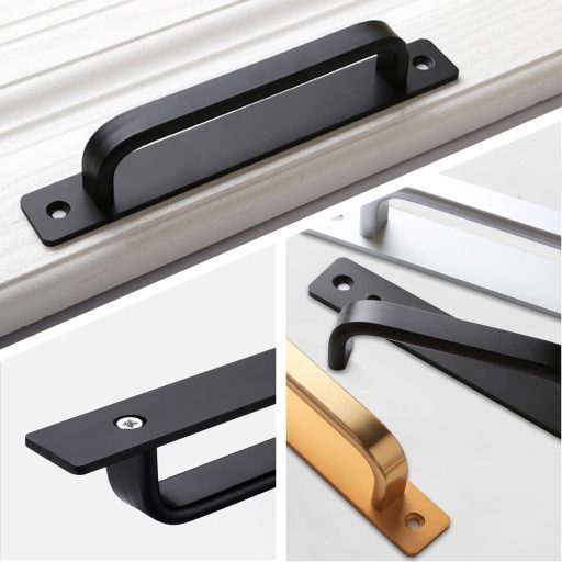 Yoaeyok 213mm Fekete Alumínium Csúszóajtó Fogantyú Pár Garázs Kapu Bútor