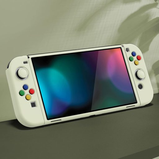 PlayVital ZealProtect mekana zaštitna maska za Nintendo Switch OLED s kapicama za Joy-Con i zaštitnim poklopcima za gumbe