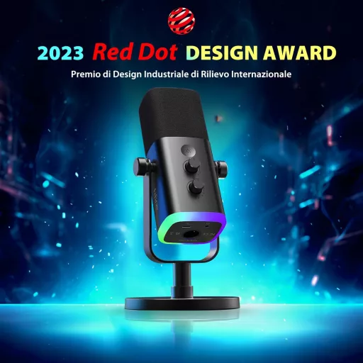 FIFINE USB herný mikrofón pre PC, PS4, PS5, XLR, streaming, podcast, kardioidný záznam zvuku
