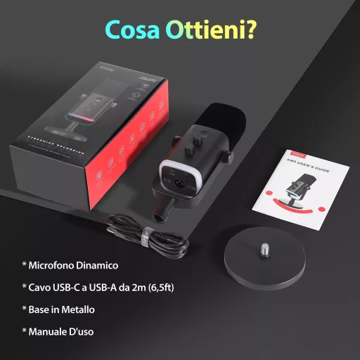 FIFINE USB herný mikrofón pre PC, PS4, PS5, XLR, streaming, podcast, kardioidný záznam zvuku