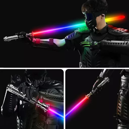 Atexbser Xenopixel Fénykard - Luke Stílusú Fém Markolatú Fénykard Mozgásérzékelővel, 34 Hangfonttal, 16GB SD Kártyával, 16 RGB Színnel, 114c
