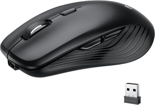 iClever Vezeték Nélküli Bluetooth Egér - Újratölthető, Csendes, 4 DPI Beállítással, USB-C, Windows/macOS/ChromeOS Kompatibilis