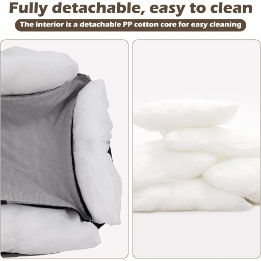 Forroby Hordozható Autós Kutyaülés Biztonsági Övvel és Tárolózsebekkel