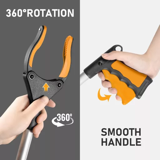 YAUNGEL 108 cm összecsukható fogó mágneses gripper 360° forgatható szemétcsipesz - 108cm, orange