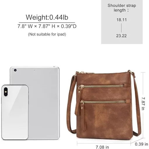 CLUCI női válltáska műbőr közepes méret állítható pánt zsebekkel