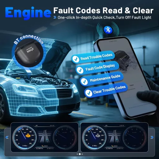 XTOOL AD20 Pro OBD2 Autódiagnosztikai Eszköz - Teljes Rendszer Szkennelés, Hibakód Olvasó, Olajszerviz Nullázás, iOS/Android Kompatibilis, É