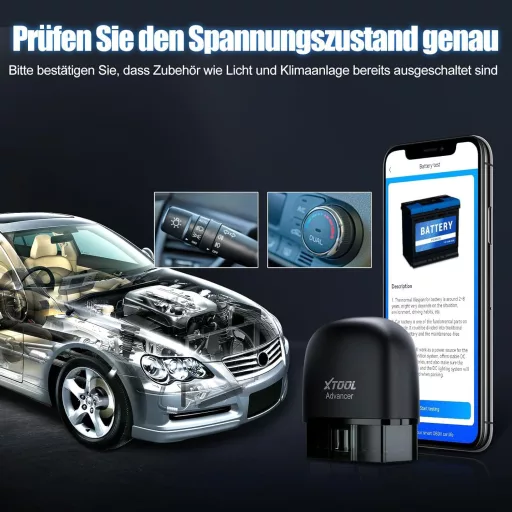 XTOOL AD20 Pro Instrument de diagnosticare auto OBD2 - Scanare completă a sistemului, cititor de coduri de eroare, resetare service ulei, compatibil iOS/Android, E