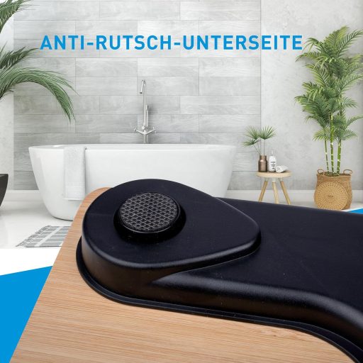 Cântar digital de baie din bambus Grundig cu ecran LCD, până la 180 kg