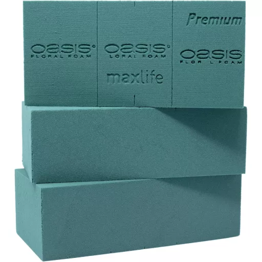 Flowerbox 3x Bureți florali Original Oasis® Premium cu impregnare MaxLife - 23x11x3,6cm