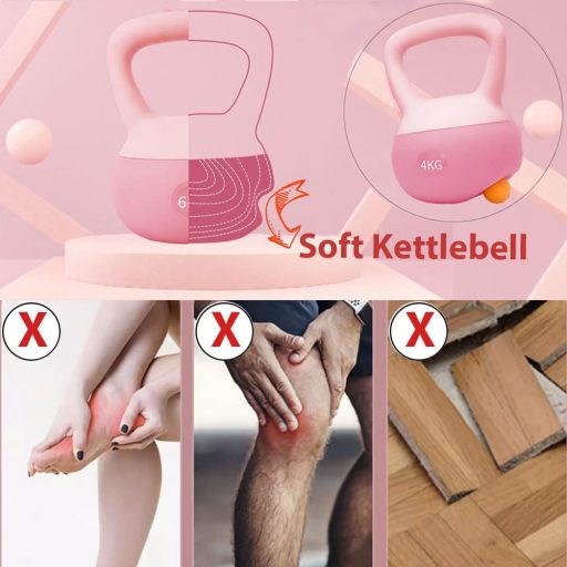 ZhaoCo Soft Kettlebell 4kg-10kg Vasgolyó Edzéshez Nőknek és Férfiaknak