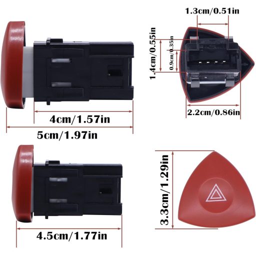 HISports Veszélyjelzés Kapcsoló Vauxhall Vivaro Renault Espace MK IV 2001-2010
