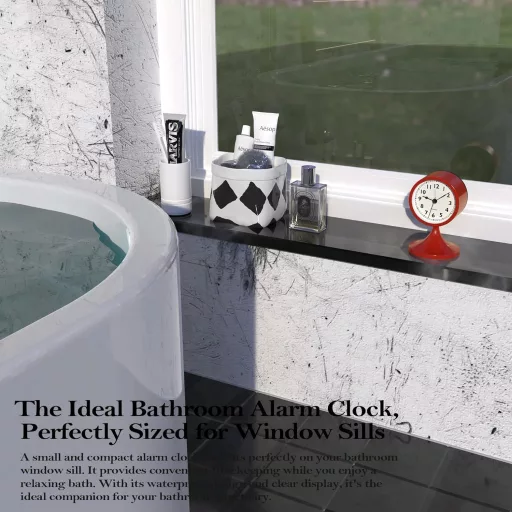 AYRELY 3 Inch Retro Asztali Ébresztőóra Piros, Csendes Analóg Óra Világítással