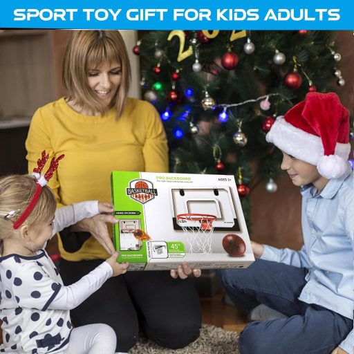 Anzmtosn Mini Kosárlabda Gyűrű Szett 23cm Fali Labdahálóval és Pumpával