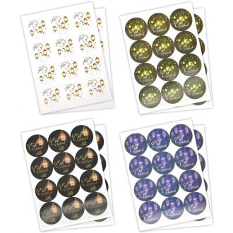   Eid Mubarak Samoljepljive Naljepnice - 8 Listova Blagdanskih Dekoracija za Poklone