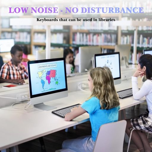 TECURS Wireless Gaming Billentyűzet QWERTZ Fehér LED Ergonomikus Vízálló 2.4GHz