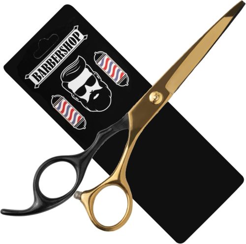 iLogic Barber Shop Professzionális Fodrász Olló 6 Hüvelykes Rozsdamentes Acélból - Kézzel Élezett Prémium Hajvágó Olló Fekete/Arany Színben