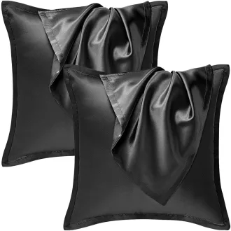 Seiwohl szatén párnahuzat 40x40 cm 2 db fekete hajápolás